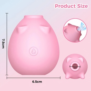 Vibratore a Forma di Maialino, Giocattolo Sessuale Femminile, Stimolatore Clitorideo in Silicone, <span class=keywords><strong>Mini</strong></span> Vibratore per Donne, Giocattoli per Adulti - Product Image 6