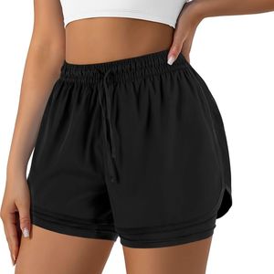 Pantalones cortos de entrenamiento de gimnasio de alta calidad negros para mujer 100% poliéster pantalones cortos de entrenamiento de malla de secado rápido - Product Image 1