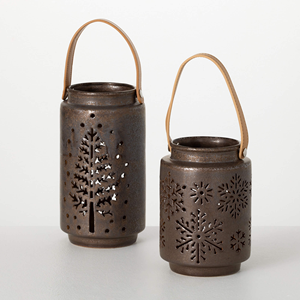 L'ensemble le plus vendu de haute qualité de 2 lanternes, ces lanternes uniques et polyvalentes pour Noël, la décoration intérieure, etc. - Product Image 1