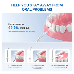 Irrigateur de soins bucco-dentaires professionnel dentaire étanche eau Flosser Jet dispositif de nettoyage haute pression pour l'hygiène bucco-dentaire - Product Image 2