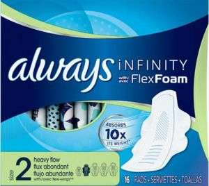 Protège-slips jetables pour femmes, protection anti-fuites Xtra, absorption légère, ailés, 136 unités, taille régulière, non parfumé, coton - Product Image 2