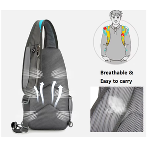 Mochila Cruzada para Camping y Senderismo, Bolso de Hombro y Pecho Ligero de Nailon/Algodón/Neopreno de 340g, Bolsos de Pecho para Hombre - Product Image 6