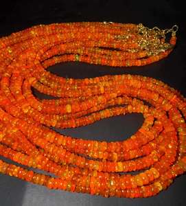 ลูกปัดโอปอลสีส้มธรรมชาติคุณภาพสูงจากเอธิโอเปีย รูปทรงกลมเรียบ งานฝีมือ TASBIYA GEMS ได้รับการรับรองจากบุคคลที่สาม พร้อมจัดส่ง - Product Image 4