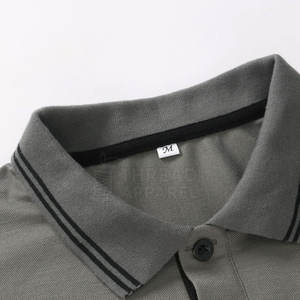 Hommes élégants pour T-shirts polo 100% Jersey de coton respirant et motif solide imprimé de logo personnalisé - Product Image 3