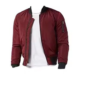 Chaqueta Bomber de satén unisex de calidad premium Cierre de cinturón de estilo callejero de poliéster personalizado para invierno - Product Image 3