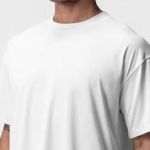 Camiseta de entrenamiento de gran tamaño blanca Camiseta de gimnasio de rendimiento Absorbe el sudor, antimicrobiano, camiseta de entrenamiento atlético Boxy Fit de secado rápido - Product Image 6