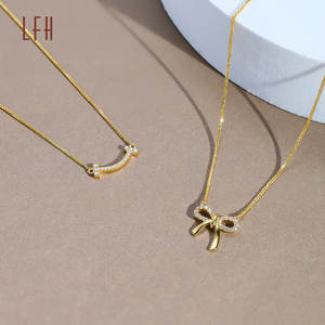 Pabrik 18k emas asli salib dan busur liontin kalung Au750 emas 18k nyata emas saudi perhiasan dapat digadaikan 18k - Product Image 3