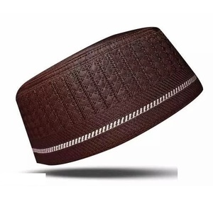 2024 Wholesale Cheap Boys Men Muslim Hat <b>Cap</b> Knitting Kufi Topi Crochet Prayers <b>Cap</b> Man Islamic <b>Hijab</b> Hat Custom Made - Product Image 1