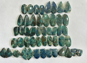 AAA + grado Natural azurita par piedras preciosas cabujón venta al por mayor piedra suelta lote a granel alta calidad azurita par piedra fabricación de joyas - Product Image 4