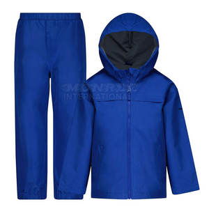 Traje de lluvia industrial de alta resistencia Ropa DE TRABAJO impermeable con tiras reflectantes Traje de lluvia de nailon duradero para construcción y exteriores - Product Image 1