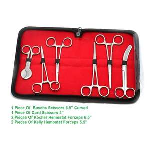 Kit de 6 Piezas de Tijeras de Acero Inoxidable para Estudiantes de Veterinaria, Set Dental, Instrumentos Quirúrgicos, Instrumentos Quirúrgicos para Ombligo - Product Image 3