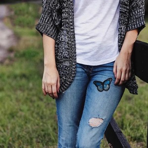 แผ่นปะแบบปักรูปผีเสื้อแผ่นรีดสำหรับติดเสื้อผ้าแผ่นปะติดเสื้อผ้า - Product Image 6