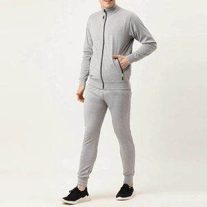 Ensemble de vêtements de sport pour hommes très vendu, respirant, décontracté, coupe classique, veste à capuche et pantalon, 100% coton, design uni, hip-hop, écologique - Product Image 4