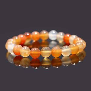 8 mm Round Carnelian Bead Crystal 7-Inch Stretch <b>Healing</b> <b>Bracelet</b> Crystal <b>Bracelets</b> & Bangles - Product Image 4