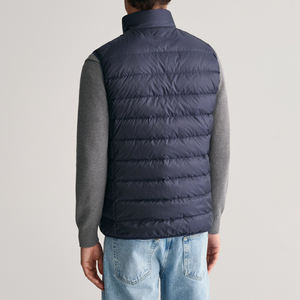 Winter Outdoor Sleeveless Bubble Puffer Vest for Men Canvas Stand Collar Waterproof Custom Colors & Sizes Wholesale - Product Image 3