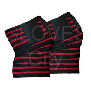 Rodilleras de sublimación de poliéster de alta resistencia de 74 \ "de largo POR GUANTES City 2025 Gym Power Training Vendaje Correa Rodilleras - Product Image 1