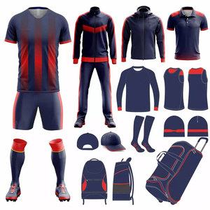 Custom Sublimation <b>Soccer</b> Uniform Set Men's V-Neck Jersey Pants Moisture Wicking Athletic Fit All Seasons Team Apparel OEM - Product Image 1