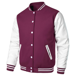 Logo personnalisé grande taille hommes unisexe toile hiver haute rue Baseball veste universitaire avant Logo coupe-vent respirant vente en gros - Product Image 2