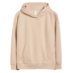 Sudaderas con capucha holgadas de talla grande para mujer, fabricación OEM de peso pesado, sudaderas con capucha informales de Hip Hop con estampado de Color sólido personalizado para mujer - Product Image 6