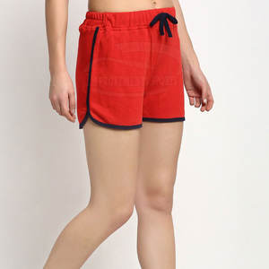 Shorts Rojos para Mujer, de Cintura Alta, Transpirables, Duraderos, 100% Algodón Ecológico, para Uso en Exteriores, Más Vendidos - Product Image 3