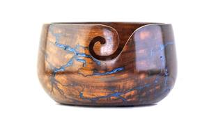 Bol à laine en bois, figurine Lichtenberg en résine, diamètre 7x4, cadeau personnalisé pour les tricoteuses, bol à laine en bois - Product Image 5