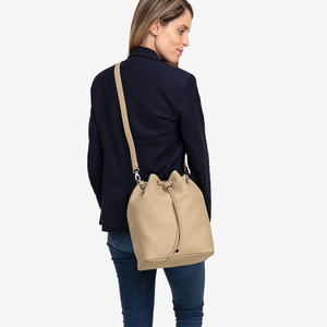 Sac seau élégant en cuir pour femme, imprimé, sac à bandoulière, sac à main avec cordon de serrage pour un usage quotidien et les courses de voyage - Product Image 3