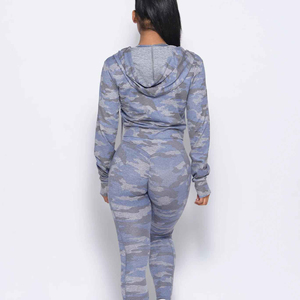 Sudadera con capucha de algodón medio abierta para mujer, Jersey usado de 2 piezas de algodón de manga larga para invierno y Otoño con logotipo personalizado al por mayor - Product Image 6