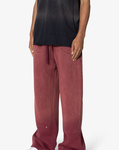 Pantalons de survêtement pour hommes en toile décontractée, coupe droite ample, poids moyen, logo personnalisé en gros, écologiques, délavés au soleil - Product Image 2