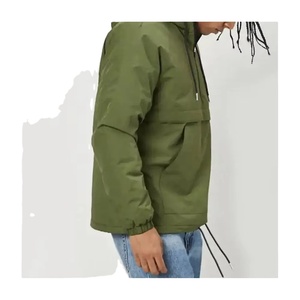 Blouson d'hiver matelassé épais pour homme OEM, col montant enduit, doublure en maille, 100 % polyester, coupe-vent à capuche avec fermeture éclair quart de tour sur le devant - Product Image 2