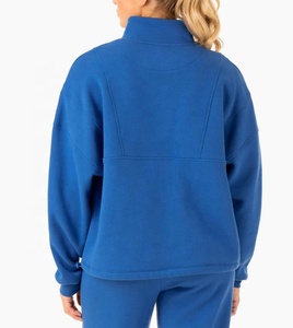 Nouveau design lettre imprimée lâche vente en gros de haute qualité polaire lourde Pull Over Crop Street Wear sweats à capuche pour femmes - Product Image 2