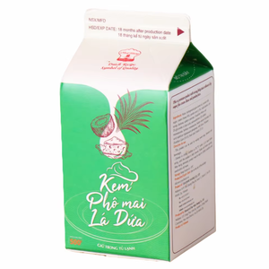 Crème non laitière de qualité supérieure, prête à l'expédition, OEM/ODM, HALAL, crème dessert au fromage de coco et pandan, crème à café, thé au lait, 500G - Product Image 1