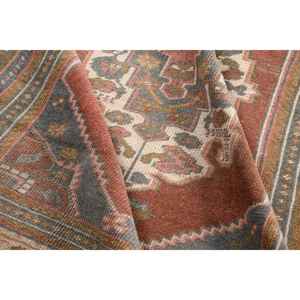 Alfombra Vintage de 3.5x5.4 pies, Alfombra Turca Decorativa, Alfombra Marroquí de Lana Roja y Azul - Product Image 5