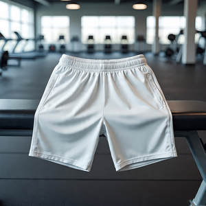 Short de gym solide et écologique pour homme, séchage rapide, respirant, taille élastique pour le fitness, la musculation - Product Image 5