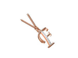 Lettre initiale à la mode 14K pendentif F-Alphabet pendentif collier pour les femmes élégant plaqué or lettre charme cadeau parfait pour elle - Product Image 2