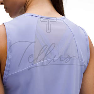 Design Your Own Women's Tank <b>Top</b> 2026 Best Price <b>Sleeveless</b> Plain Color Knitted Fabric <b>Short</b> Length Front Logo - Product Image 4