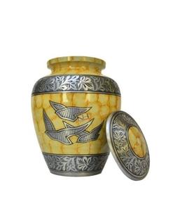 Caja de urna impresa de aluminio Caja de urnas clásicas de cenizas de madera de aluminio para hombre - Product Image 1