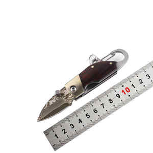 Cuchillo de caza G10 Damasco con mango de hoja de acero personalizado, mango de Micarta, cuchillo plegable EDC, cuchillo de bolsillo plegable - Product Image 2