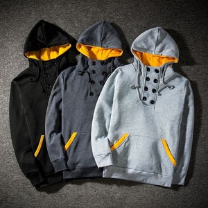 Otoño nuevos hombres sudaderas con capucha sudaderas con cremallera Sudadera con capucha hombres sudadera Color sólido hombre Sudadera con capucha para hombre - Product Image 1