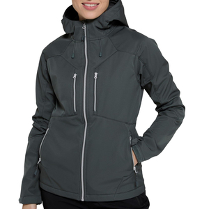 Chaquetas softshell con cierre de cremallera frontal para mujer, cortavientos de tamaño ajustable, chaquetas Softshell para mujer - Product Image 1