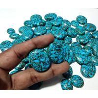 Pierre précieuse en turquoise cuivre bleu naturel, cabochon, pierre brute |   Pierre de haute qualité pour la fabrication de bijoux |   Approvisionnement en gros pour les fabricants