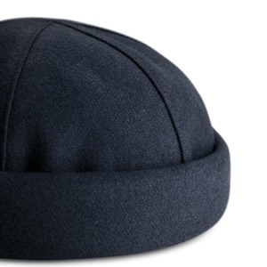 OEM/ODM Diseño personalizado Material de lana Sombreros Docker de color negro sólido de alta calidad para cuenco unisex Sombreros Docker vintage - Product Image 4