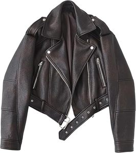 Veste de moto en cuir de vachette classique noire tendance, style personnalisé, vente en gros, dernière tendance, pour femmes, 2024 - Product Image 1