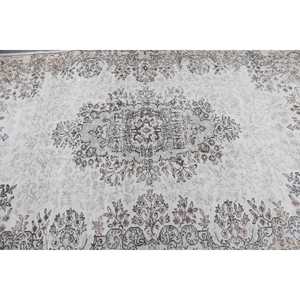 Tapis vintage 5,7 x 8,8 pieds, tapis, tapis marocain blanc en laine - Product Image 5