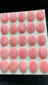 Opale rose naturelle de haute qualité, coquille de conque rose faite à la main, cabochons en forme de cœur, opale rose de haute qualité, pierre précieuse pour la fabrication de bijoux - Product Image 3