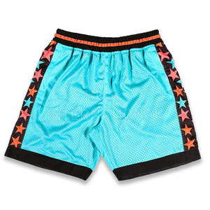 Pantalones cortos para correr de secado rápido Hip Hop para hombre con malla de bolsillos para teléfono y estampado digital de patrón sólido de estrellas laterales - Product Image 1