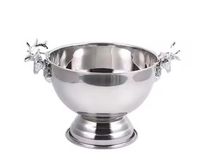 Tazón de Metal de diseño personalizado Chapado en plata moderna superventas, Enfriador de cerveza, bañera de bebidas, cuenco de champán de vino de acero inoxidable - Product Image 5