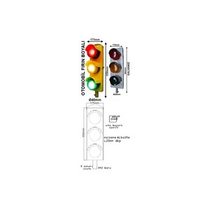 Semáforo LED Triple de 100 mm Serie 600, Amarillo, Alimentado por Energía Solar, 12V, IP65, Hecho de Aluminio, Plástico y Material PC - Product Image 2