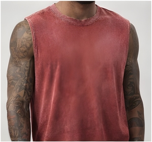 Camiseta Deportiva de Compresión sin Mangas para Hombre, Verano, OEM, Personalizada, de Alta Calidad, Lisa, para Entrenamiento Físico - Product Image 2