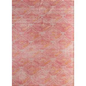 Alfombras de Lana Anudadas a Mano Erbe, Rojas y Naranjas, con Patrones Geométricos y Abstractos para Sala de Estar y Dormitorio, Hechas a Mano, GS-7007 para Adolescentes - Product Image 1