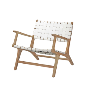 Silla de ocio, silla de comedor de ratán con teca, muebles de madera maciza para el hogar, muebles simples modernos, precio al por mayor - Product Image 1